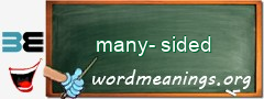 WordMeaning blackboard for many-sided